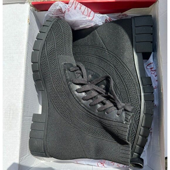 Impo International BELLAMY Stretch Knit Utility Boot w Memory Foam, Black, 9.5 - Picture 2 of 2